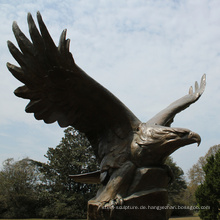 Bronze Gießerei Metall Handwerk große Bronze Adler Skulptur für Garten